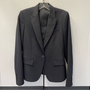 Theory Black Wool Blend Suit Blazer Size 2